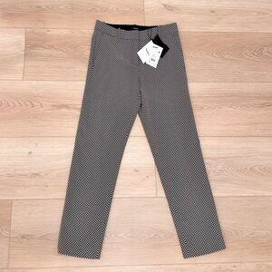 Theory Black and White Pants